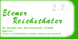elemer reichsthaler business card